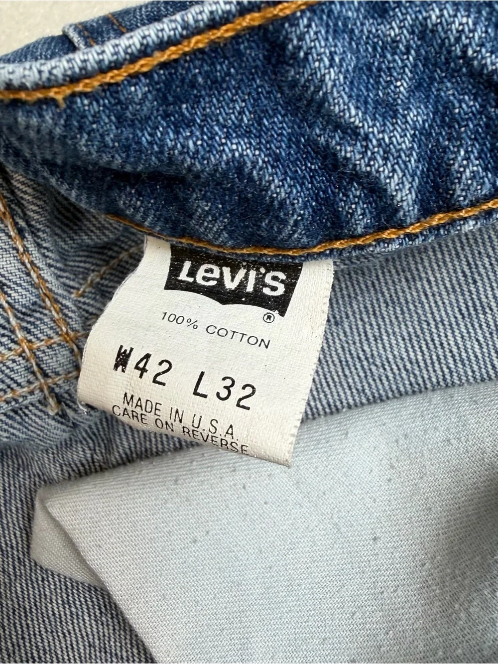 Vintage Levis 517 Bootcut Jeans Mens 40x28 (tag 42x32) USA Orange Tab Blue Note